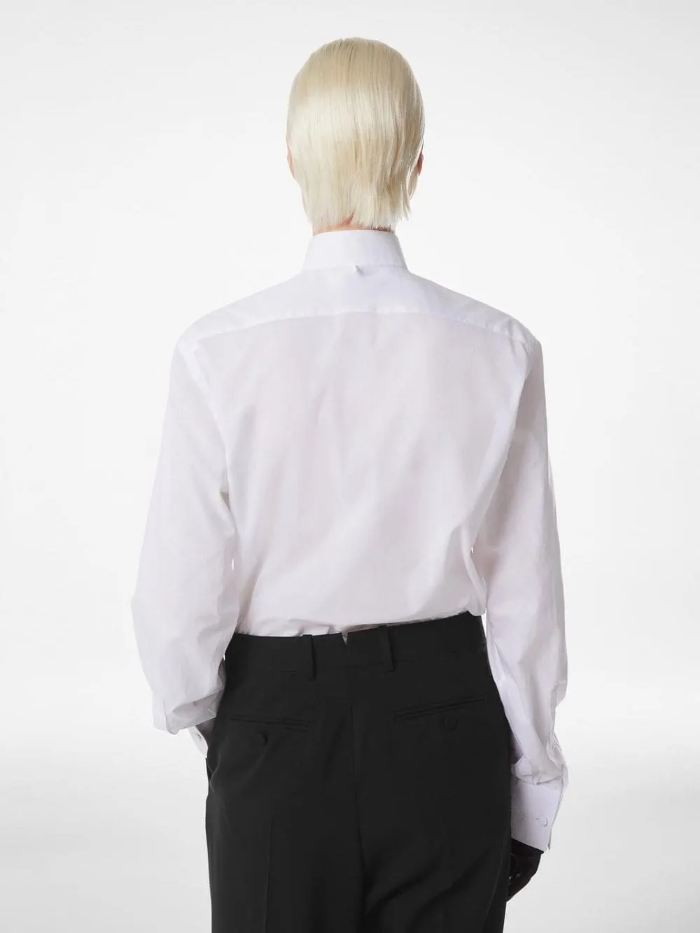 White Cotton Voile Shirt sold by Fashion Clinic product image thumbnail 3