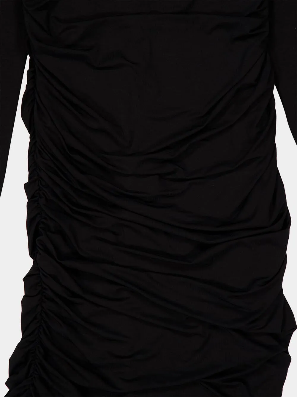 Black Pleated Jersey Midi Dress sold by Fashion Clinic product image thumbnail 4