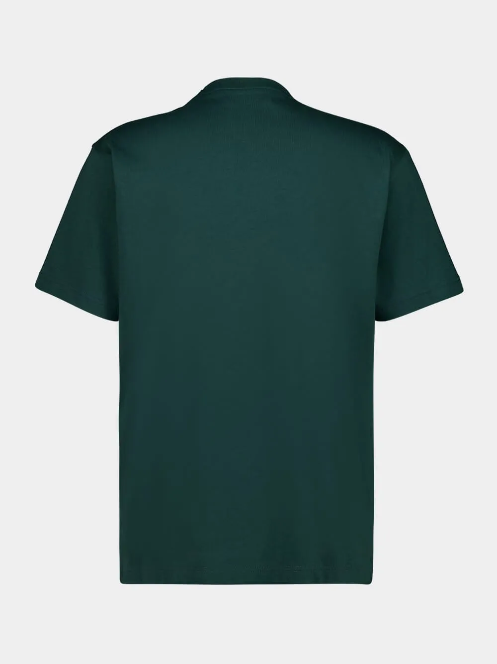 Green Cotton Crew-Neck T-Shirt sold by Fashion Clinic product image thumbnail 2