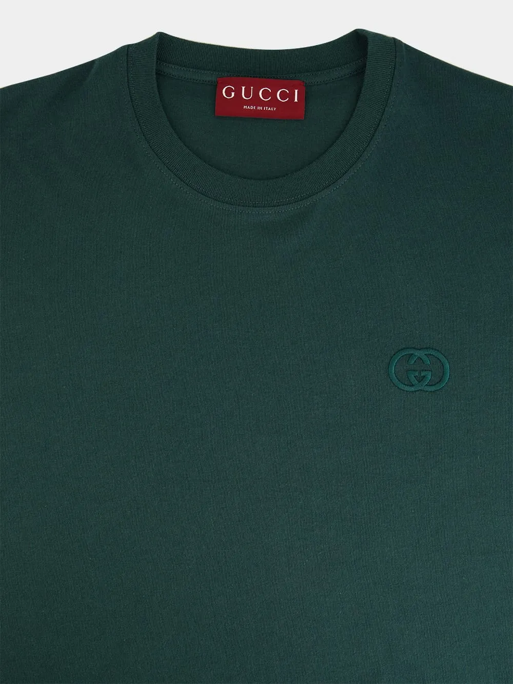 Green Cotton Crew-Neck T-Shirt sold by Fashion Clinic product image thumbnail 3