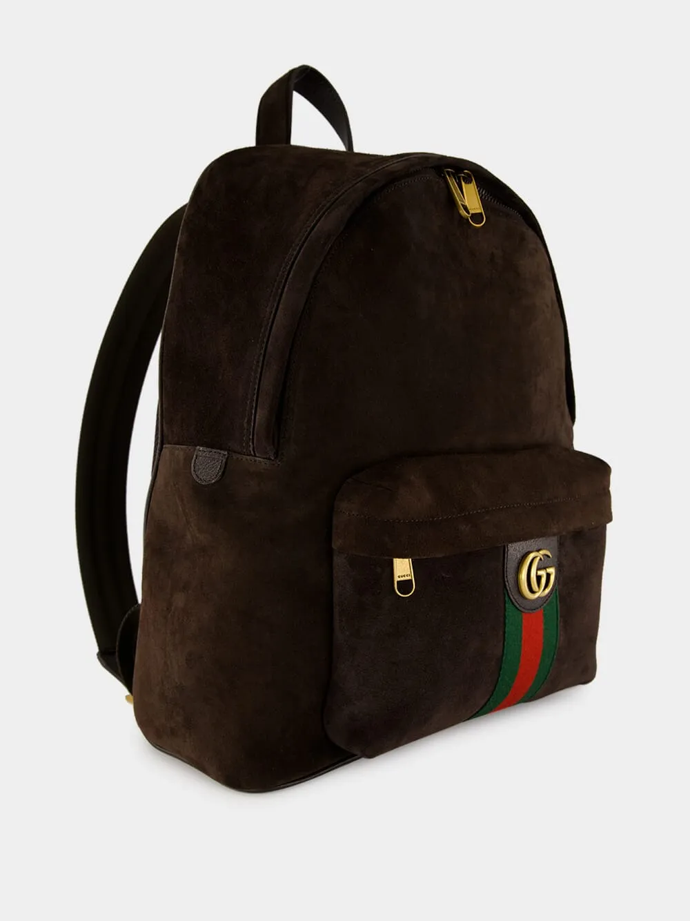 Dark Brown Suede Ophidia Backpack sold by Fashion Clinic product image thumbnail 2