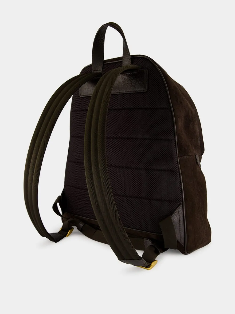 Dark Brown Suede Ophidia Backpack sold by Fashion Clinic product image thumbnail 4