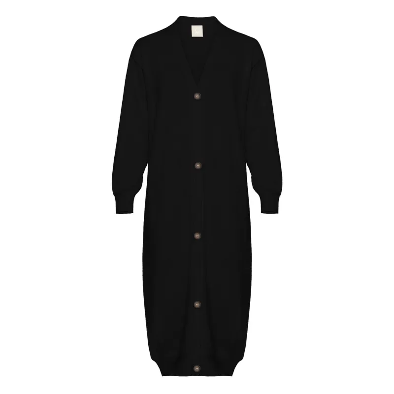 Long Black Cashmere Cardigan sold by Fashion Clinic