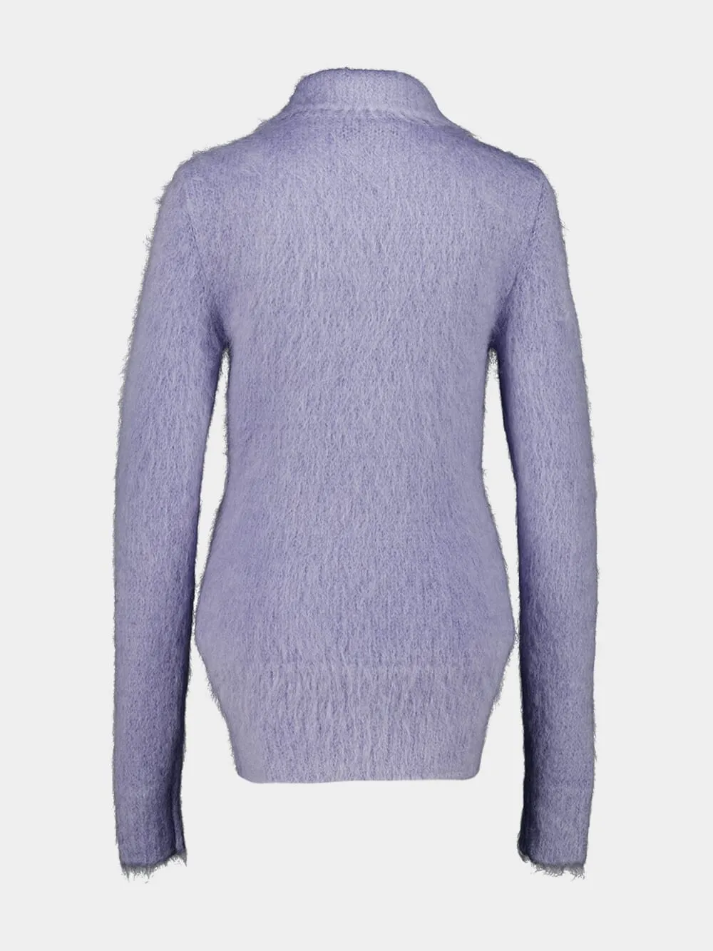 Lilac Brushed Mohair Wool Cardigan sold by Fashion Clinic product image thumbnail 2