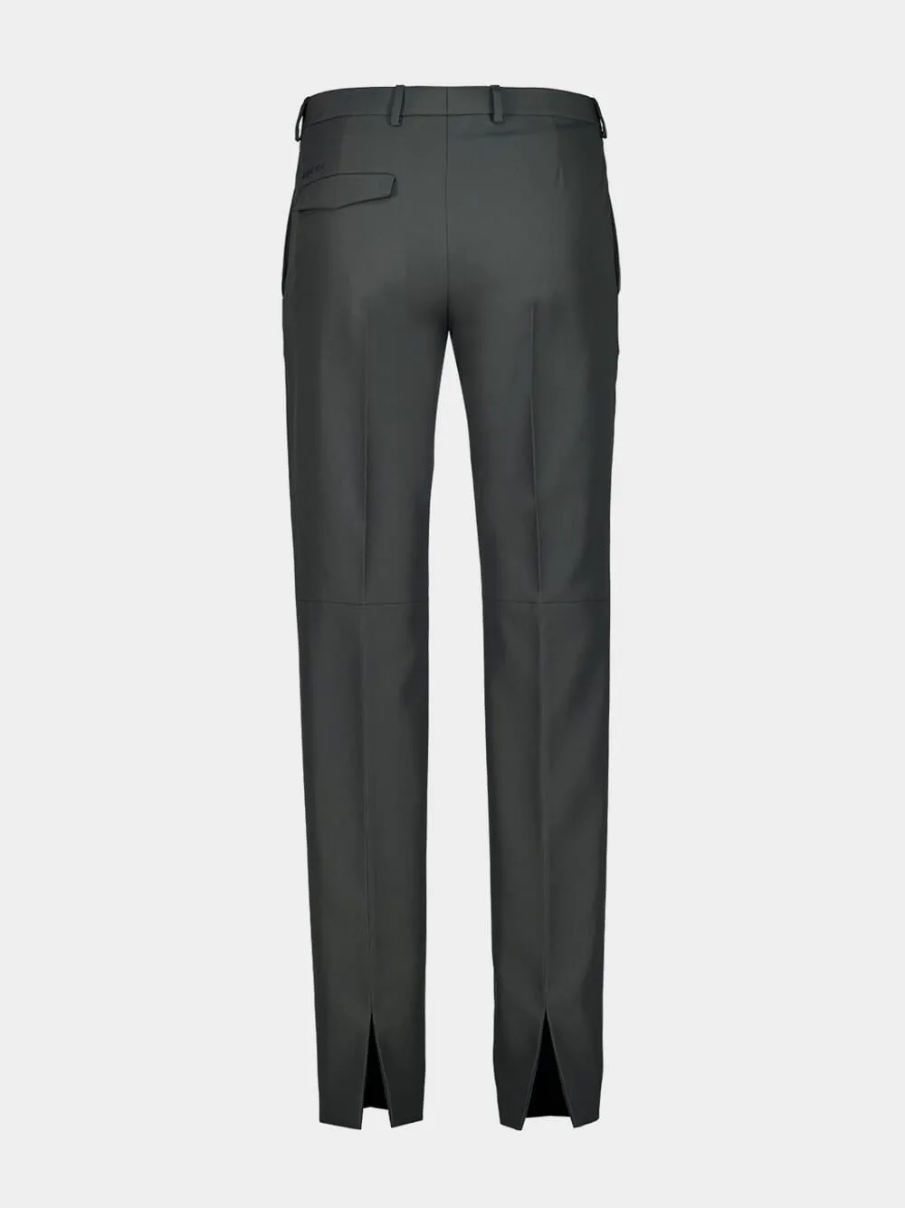 Grey Straight Fit Technical Panama Trousers sold by Fashion Clinic product image thumbnail 2