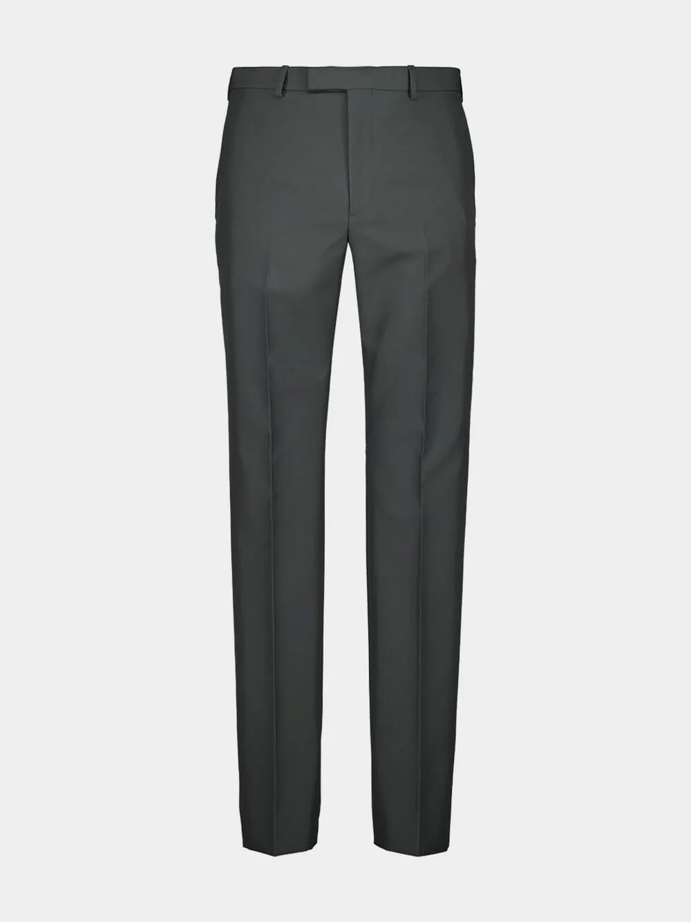 Grey Straight Fit Technical Panama Trousers sold by Fashion Clinic