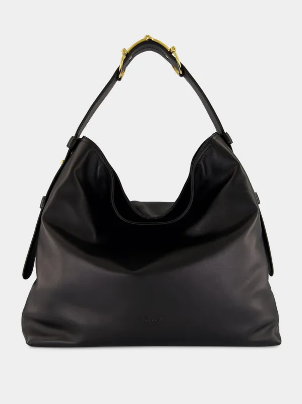 Black Leather Beatrix Large Tote Bag sold by Fashion Clinic