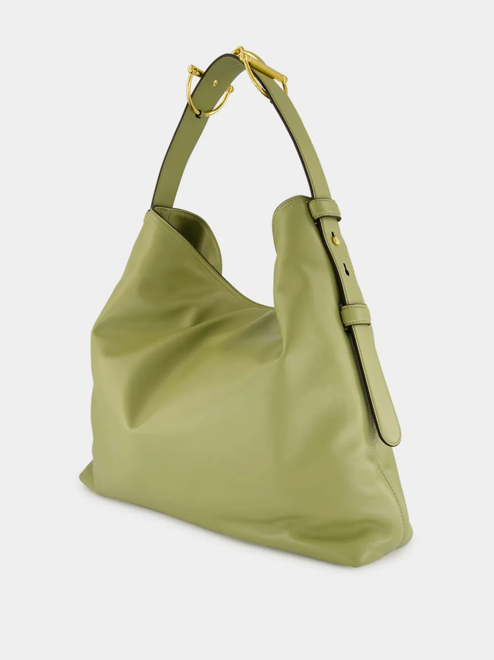 Sage Green Leather Large Tote Bag sold by Fashion Clinic product image thumbnail 4