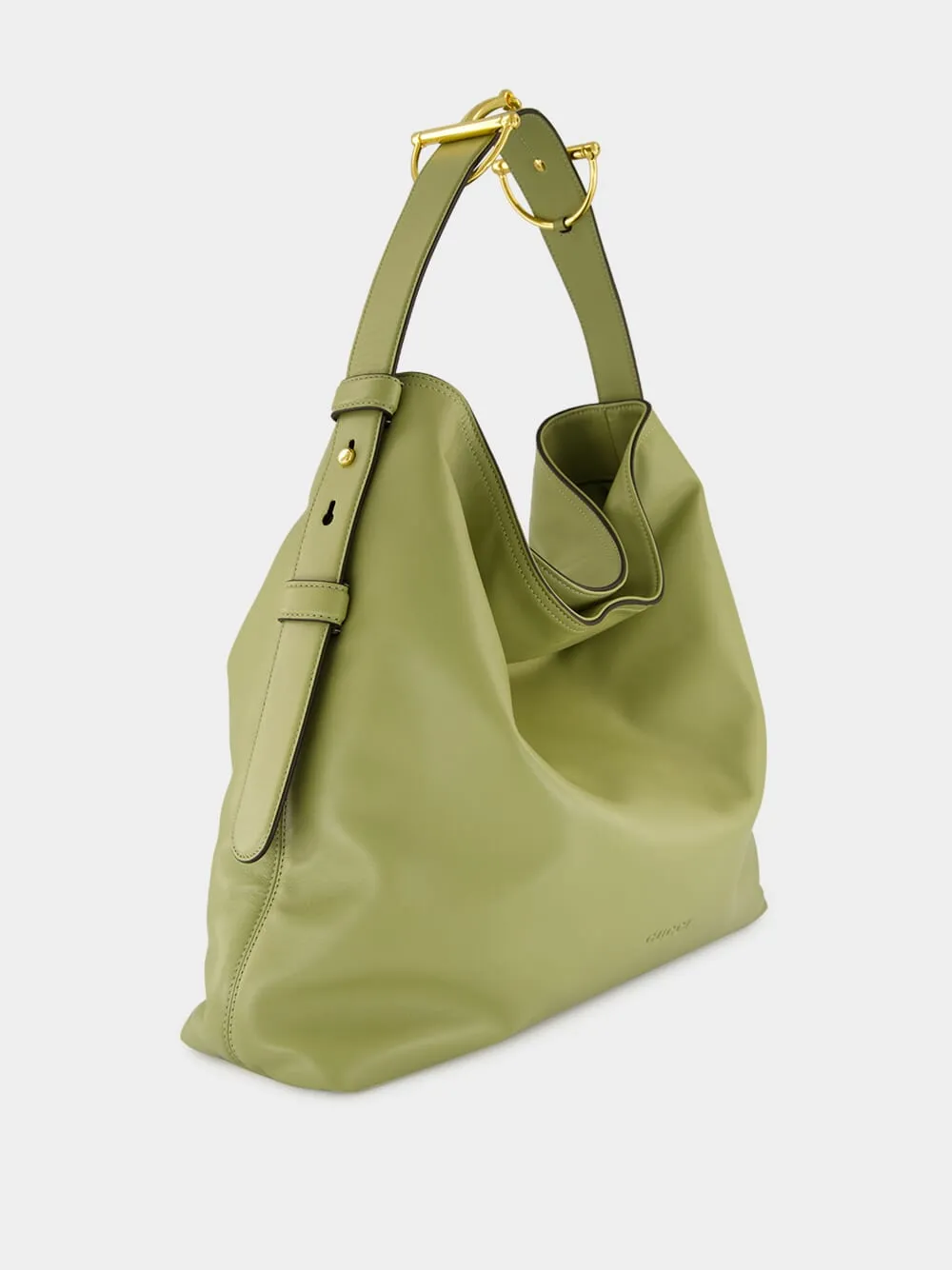 Sage Green Leather Large Tote Bag sold by Fashion Clinic product image thumbnail 2