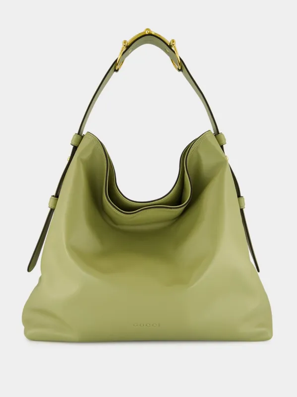 Sage Green Leather Large Tote Bag sold by Fashion Clinic