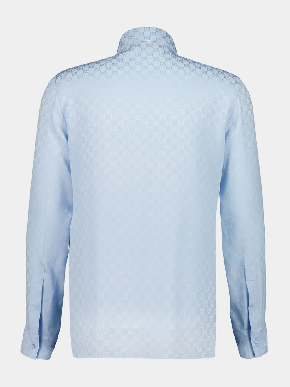 Light Blue GG Silk Jacquard Shirt sold by Fashion Clinic product image thumbnail 2