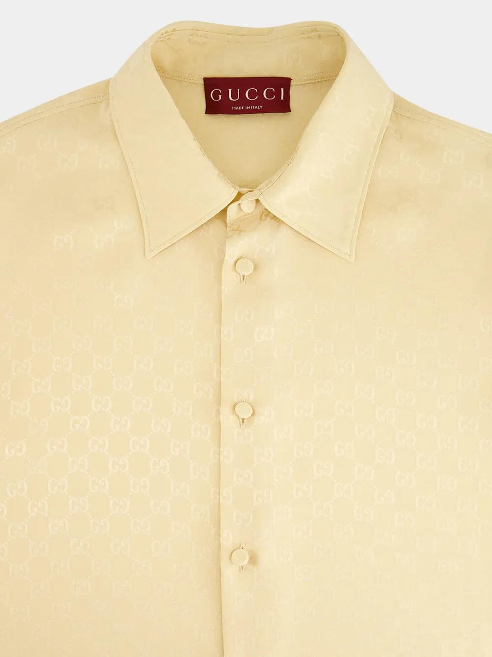 Beige GG Silk Jacquard Shirt sold by Fashion Clinic product image thumbnail 3