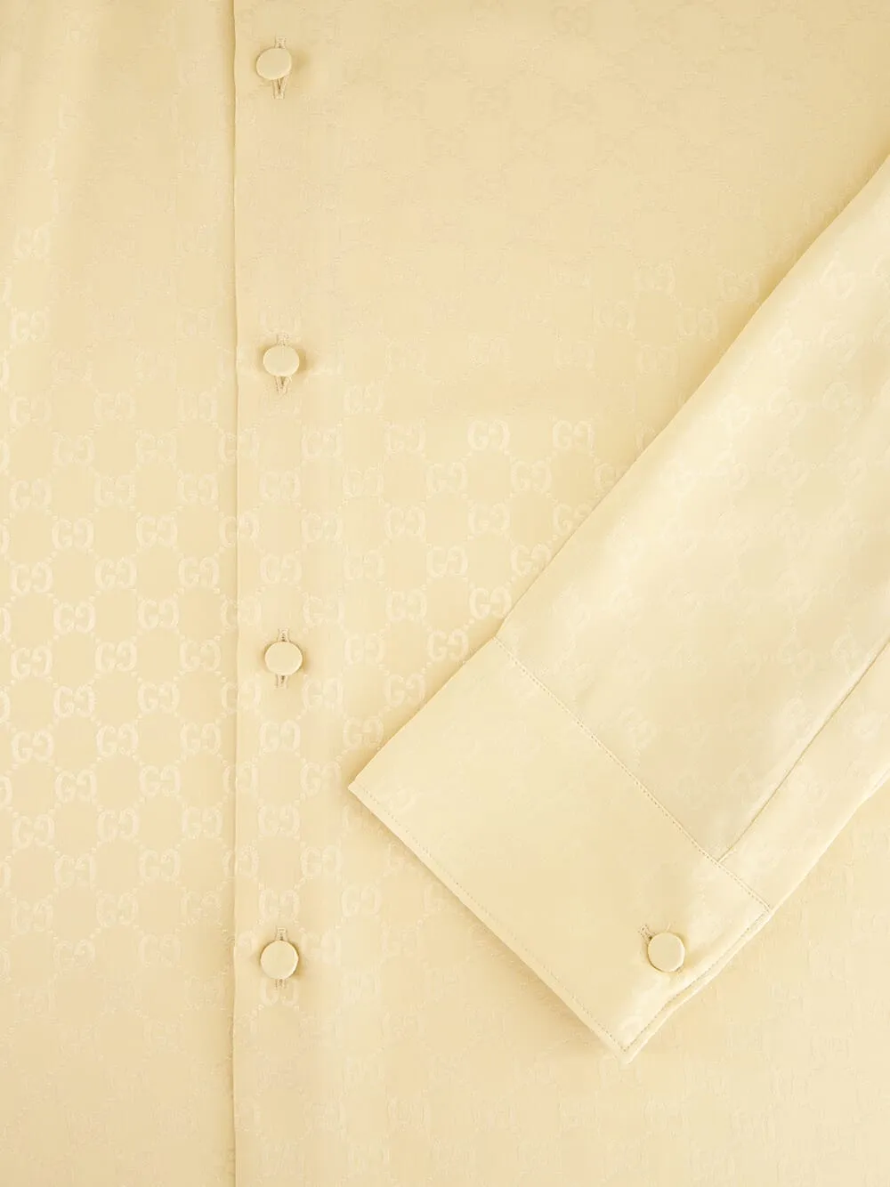 Beige GG Silk Jacquard Shirt sold by Fashion Clinic product image thumbnail 4