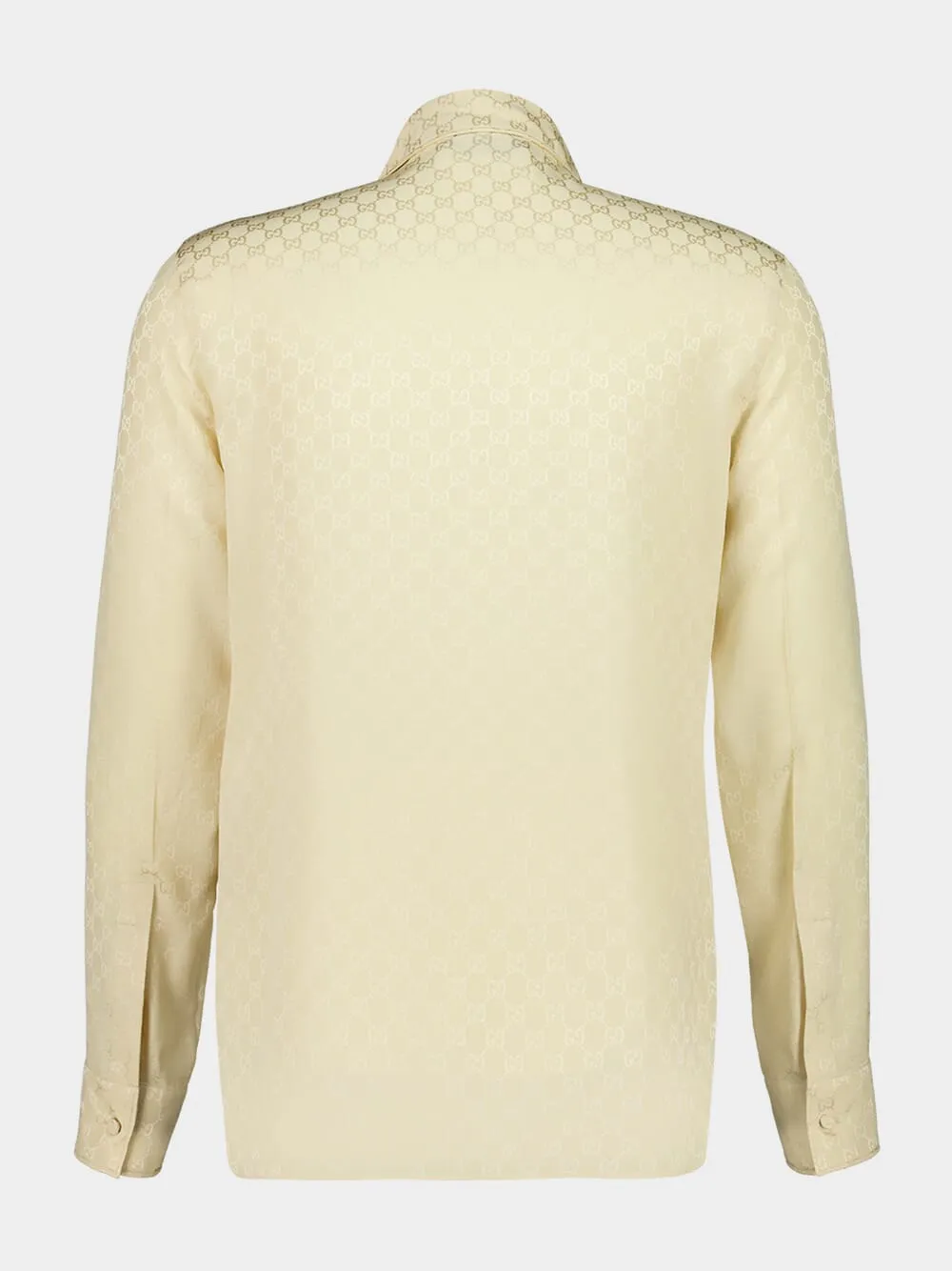 Beige GG Silk Jacquard Shirt sold by Fashion Clinic product image thumbnail 2