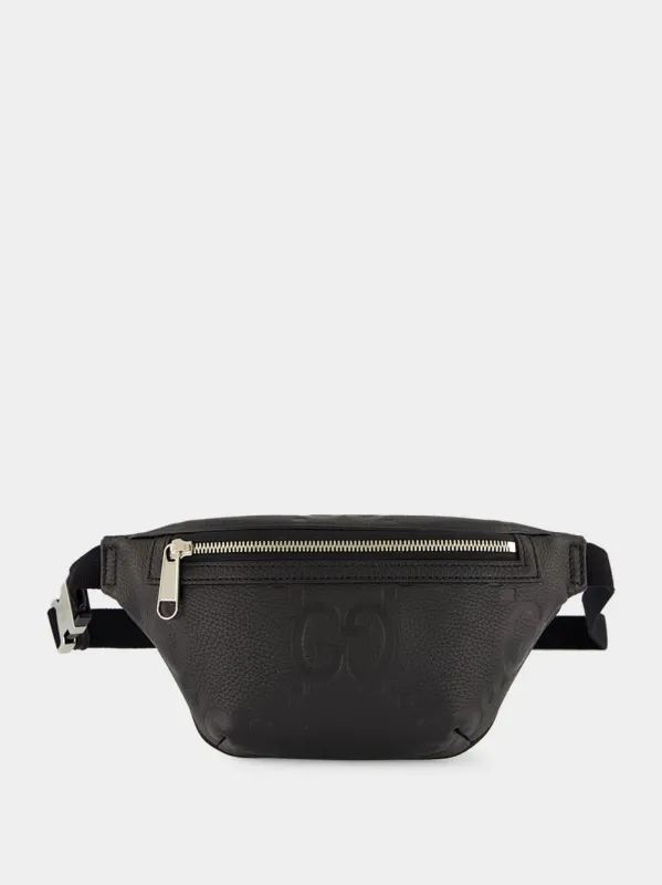Black Leather GG Jumbo Belt Bag sold by Fashion Clinic