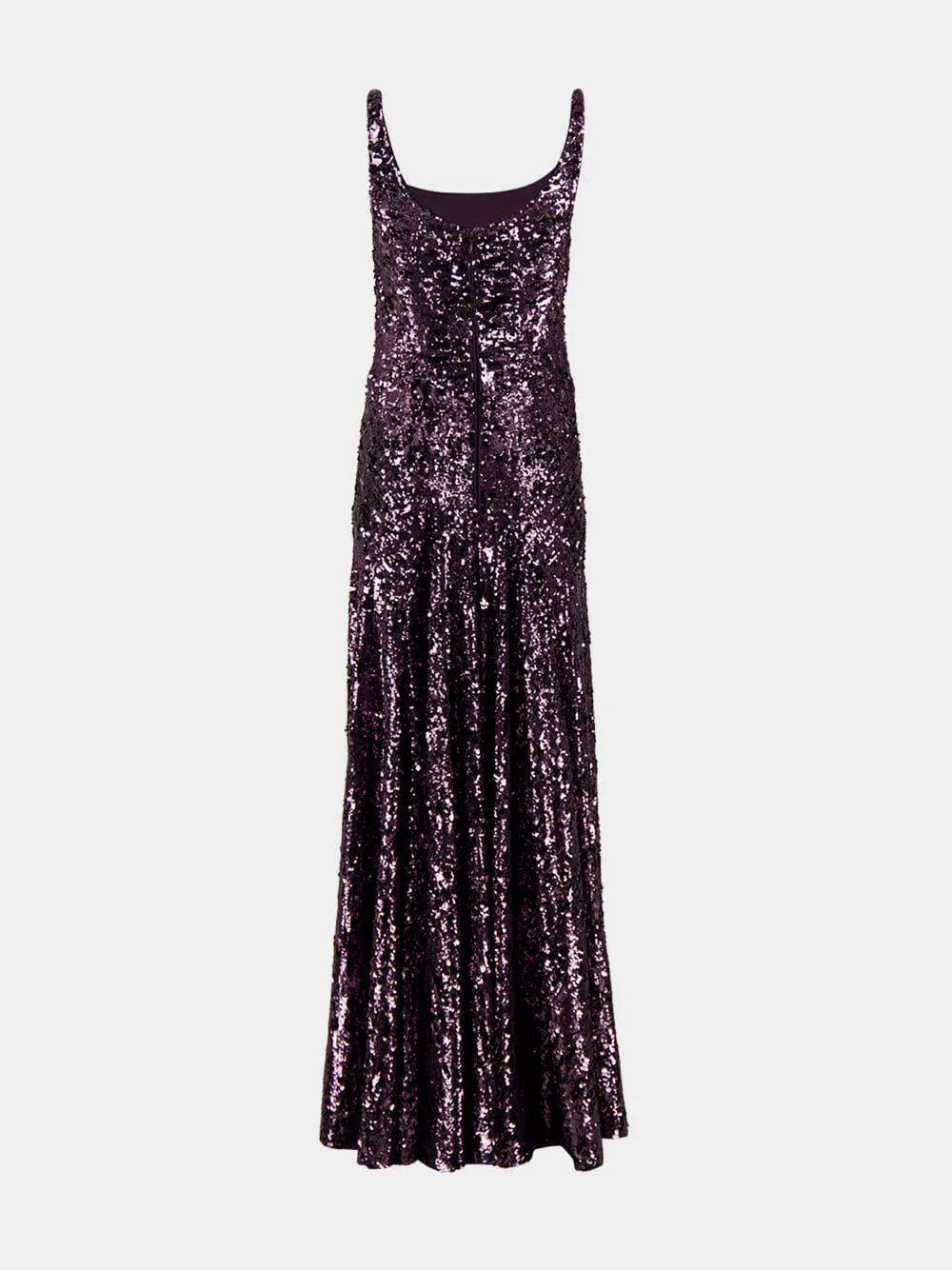 Plum Gown Sequin Dress sold by Fashion Clinic product image thumbnail 4