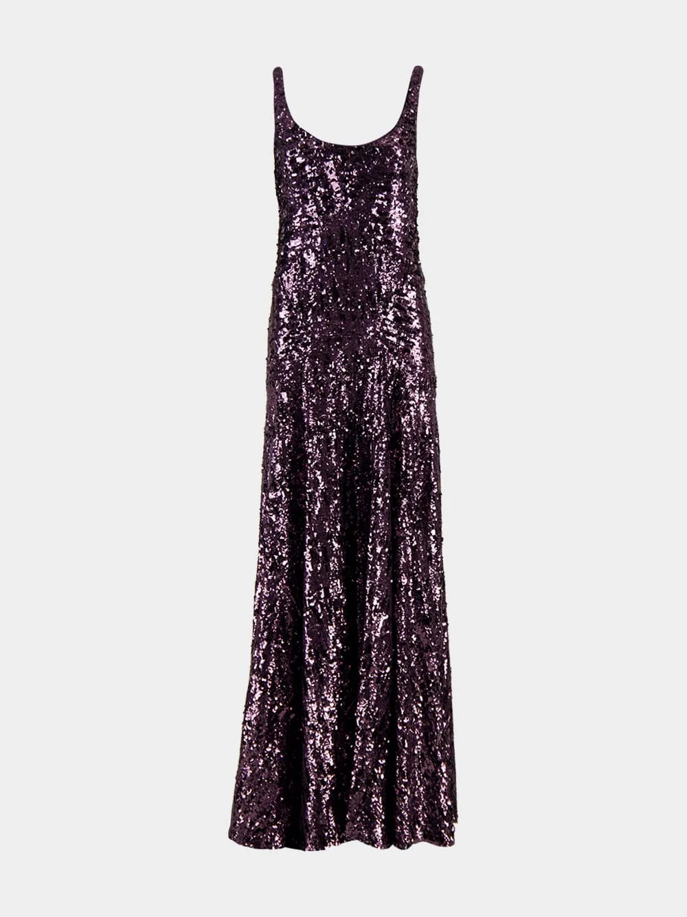 Plum Gown Sequin Dress sold by Fashion Clinic product image thumbnail 2