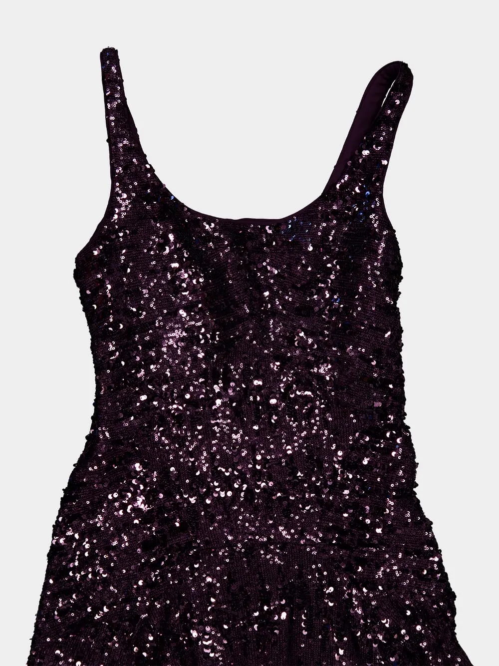 Plum Gown Sequin Dress sold by Fashion Clinic product image thumbnail 5