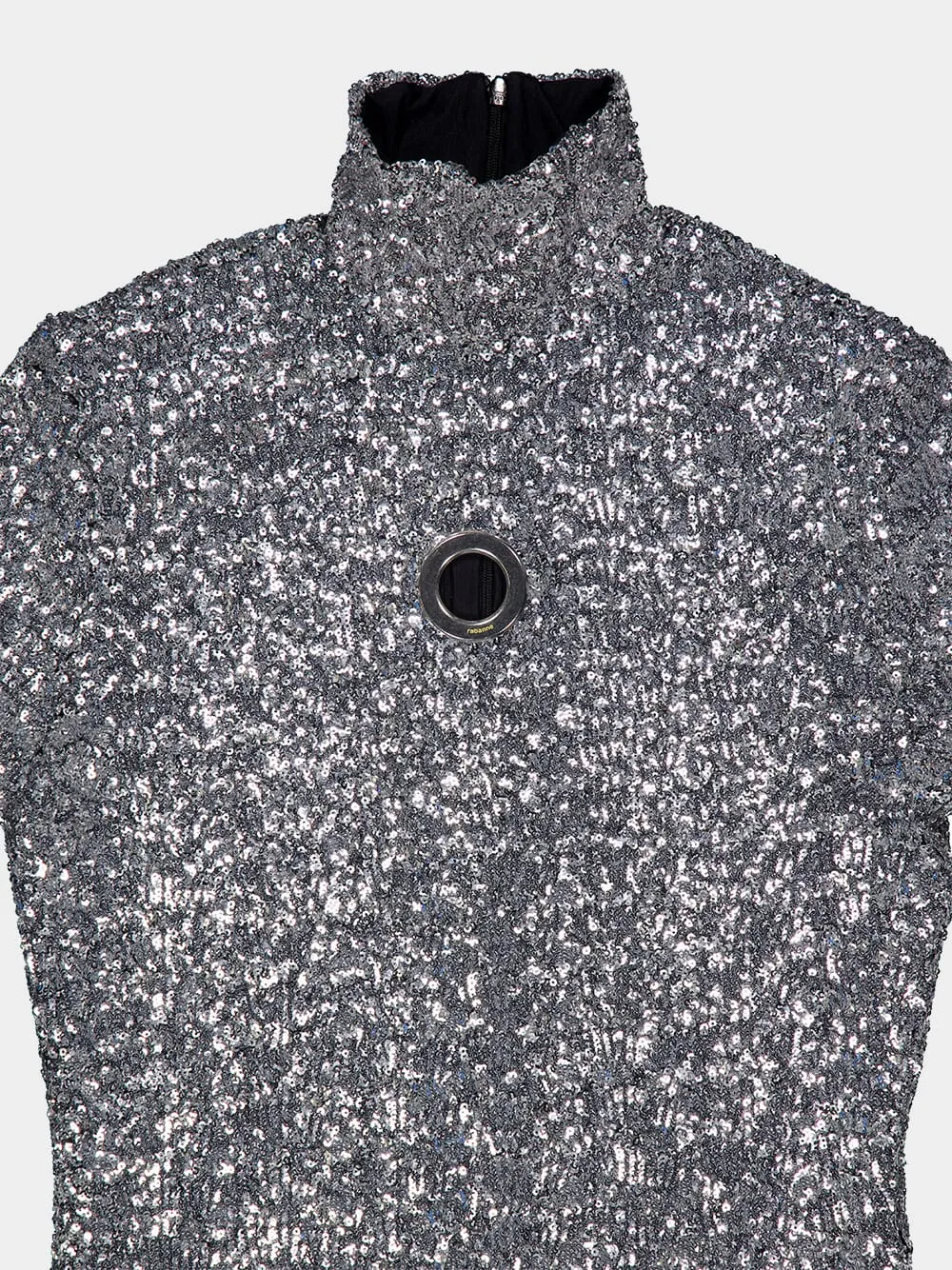 Silver Sequin Turtle-Neck Top sold by Fashion Clinic product image thumbnail 4