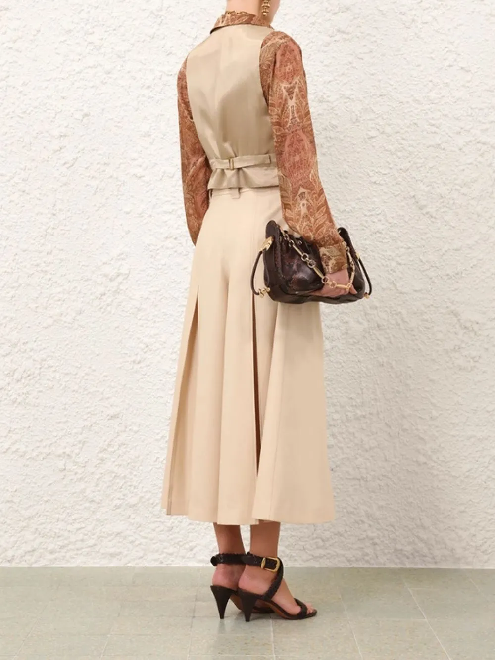 Cream Hypnotic Wool Culottes sold by Fashion Clinic product image thumbnail 4