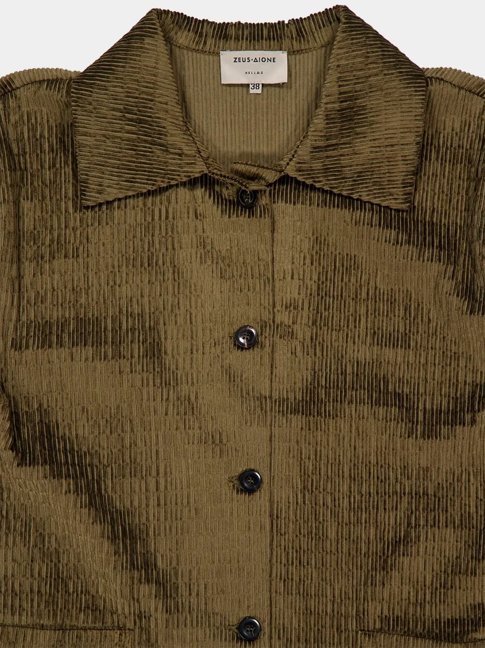 Olive Corduroy Synthesis Jacket sold by Fashion Clinic product image thumbnail 3