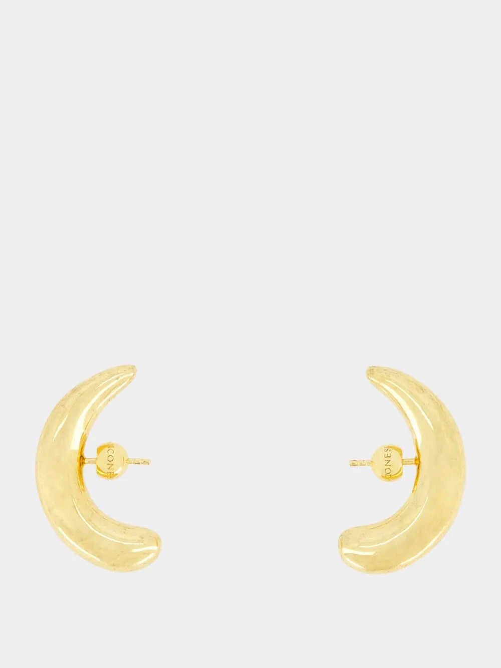 Gold Half Moon Hoop Earrings sold by Fashion Clinic