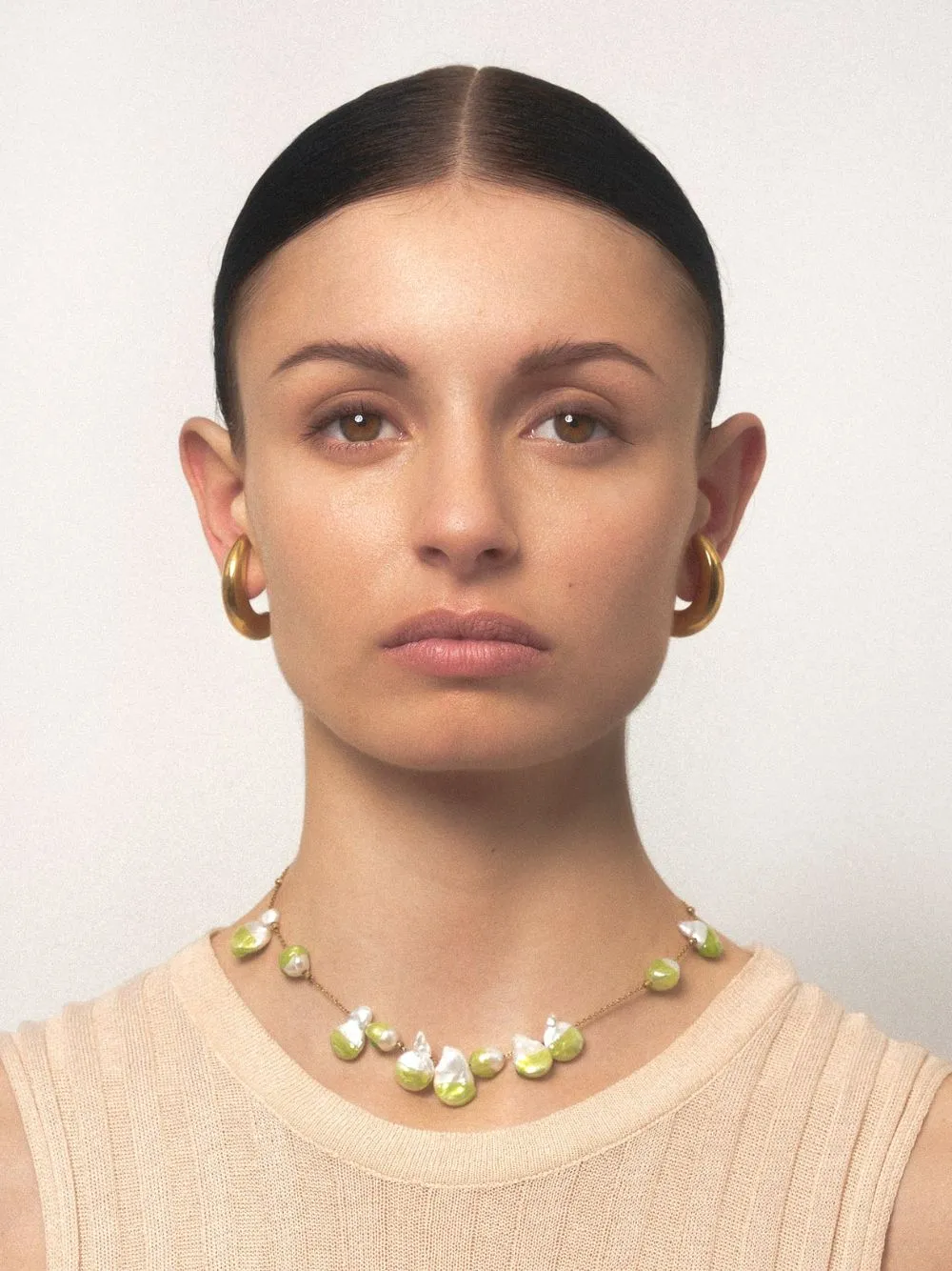 Gold Half Moon Hoop Earrings sold by Fashion Clinic product image thumbnail 2