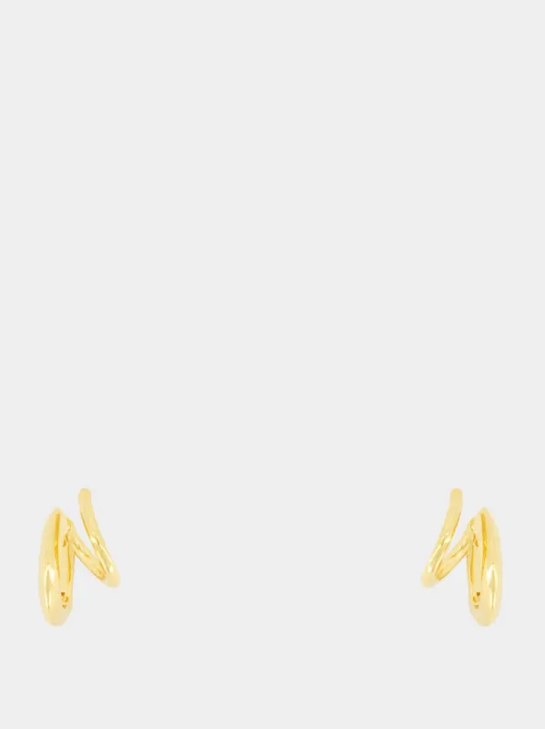 Gold Stellar Hoop Earrings sold by Fashion Clinic