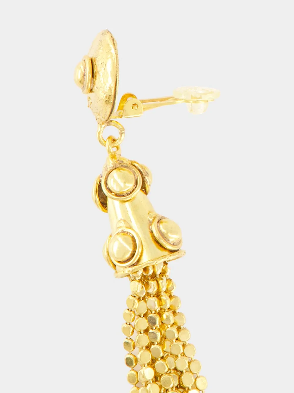 Gold Gio Tassel Earrings sold by Fashion Clinic product image thumbnail 4