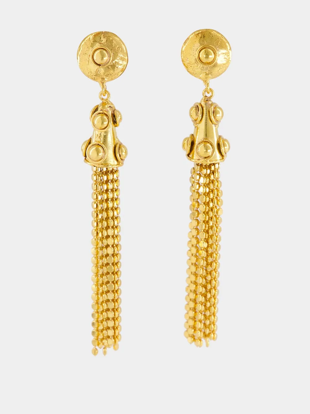 Gold Gio Tassel Earrings sold by Fashion Clinic