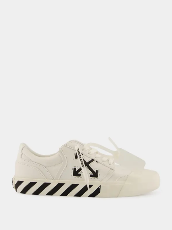 White Vulcanized Low-Top Sneakers sold by Fashion Clinic