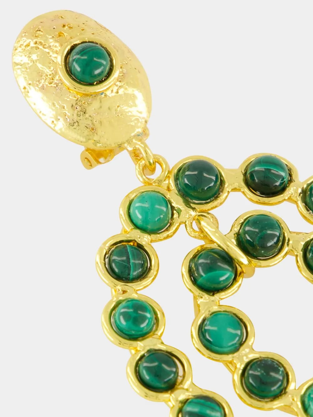 Gina Earrings in Gold and Malachite sold by Fashion Clinic product image thumbnail 4