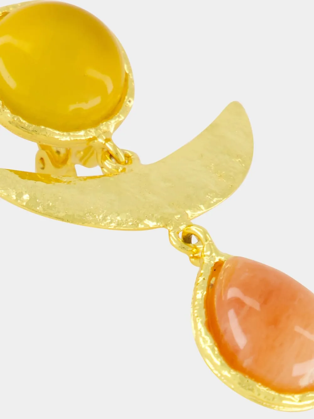 Sunset Earrings with Yellow Onyx and Golden Jasper sold by Fashion Clinic product image thumbnail 3