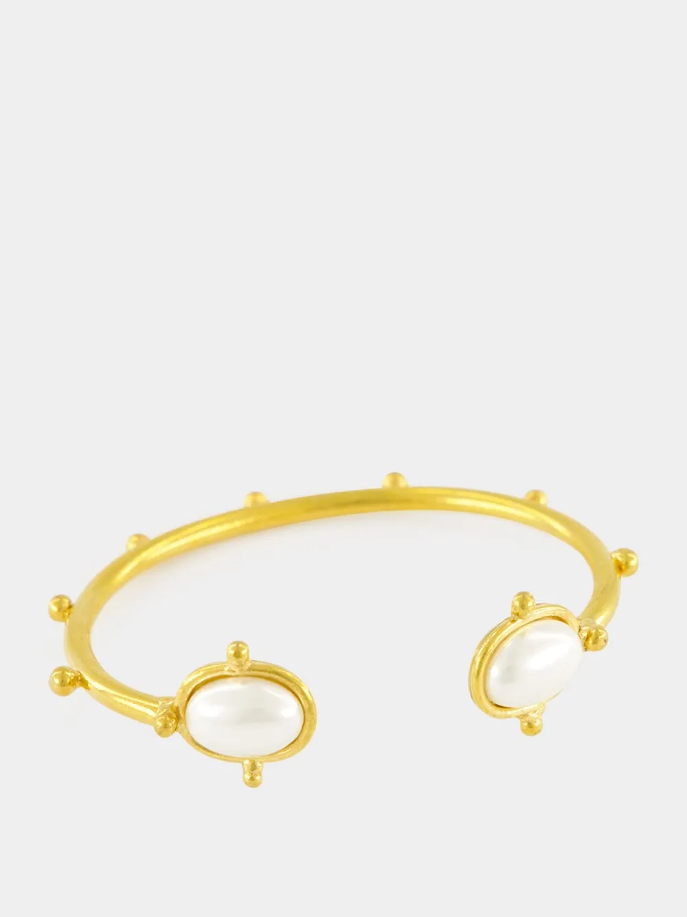 Holis Gold and Pearl Open Bracelet sold by Fashion Clinic product image thumbnail 4