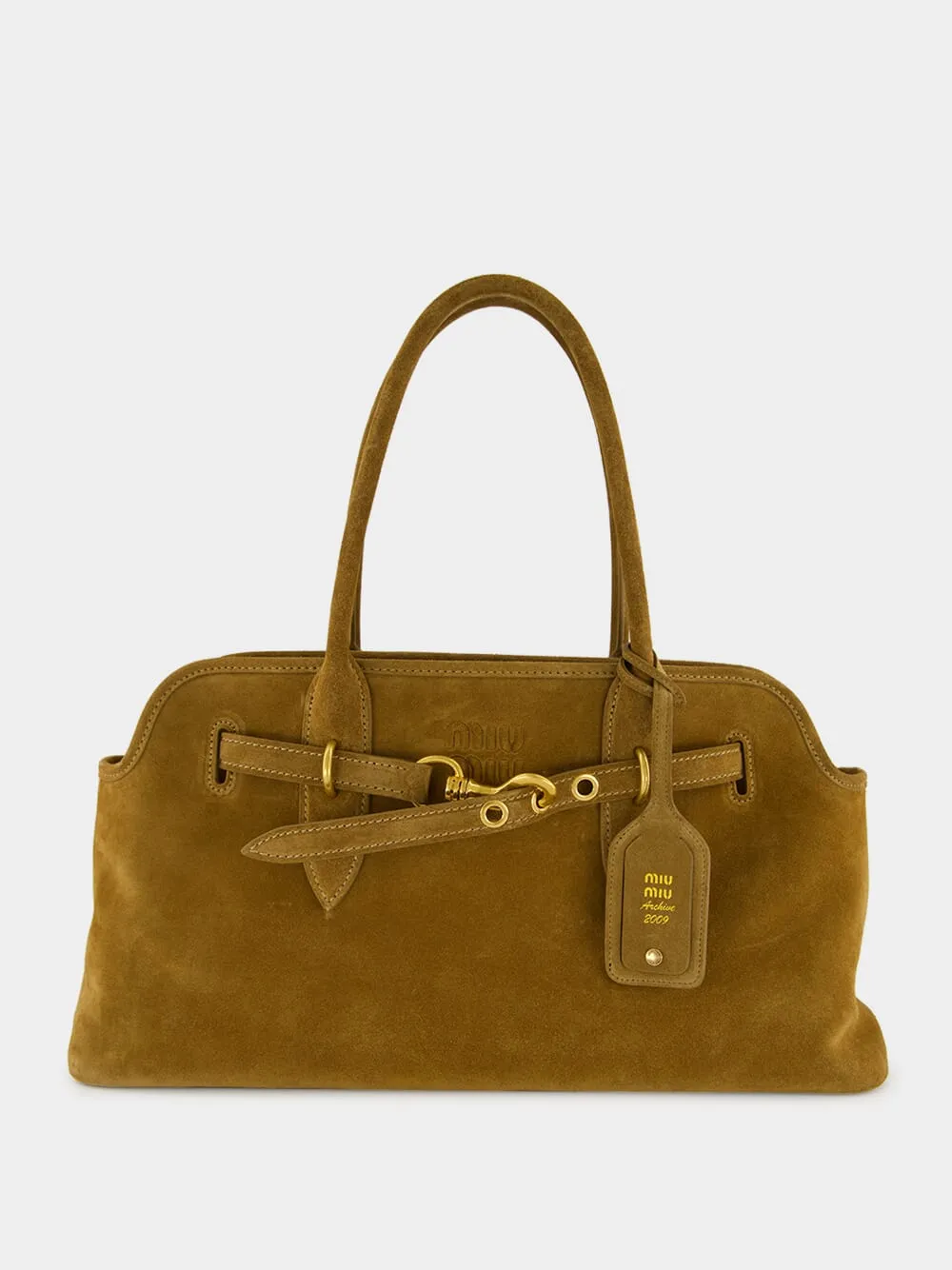 Brown Aventure Suede Shoulder Bag sold by Fashion Clinic