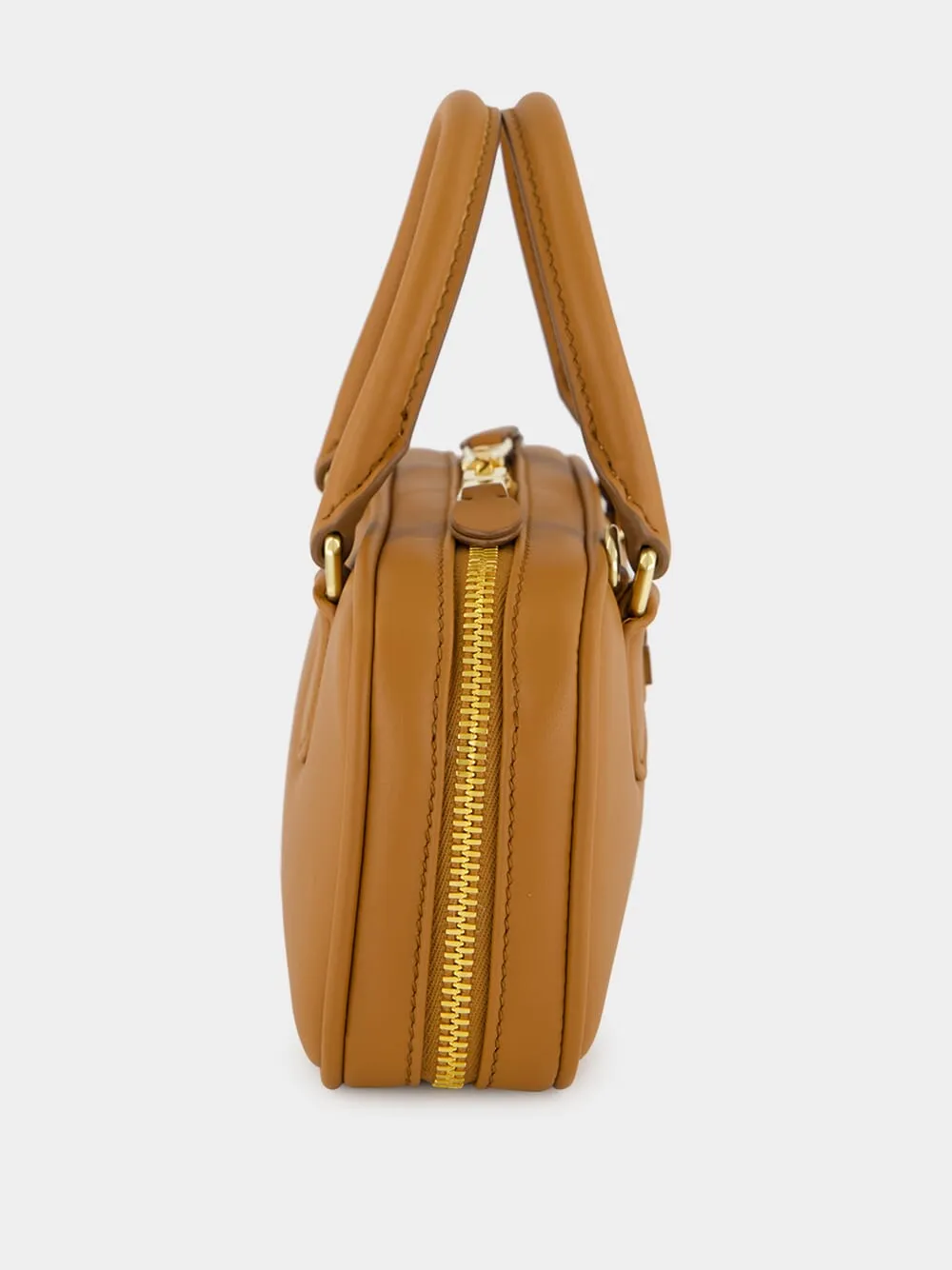 Cognac Brown Arcadie Leather Mini Bag sold by Fashion Clinic product image thumbnail 3