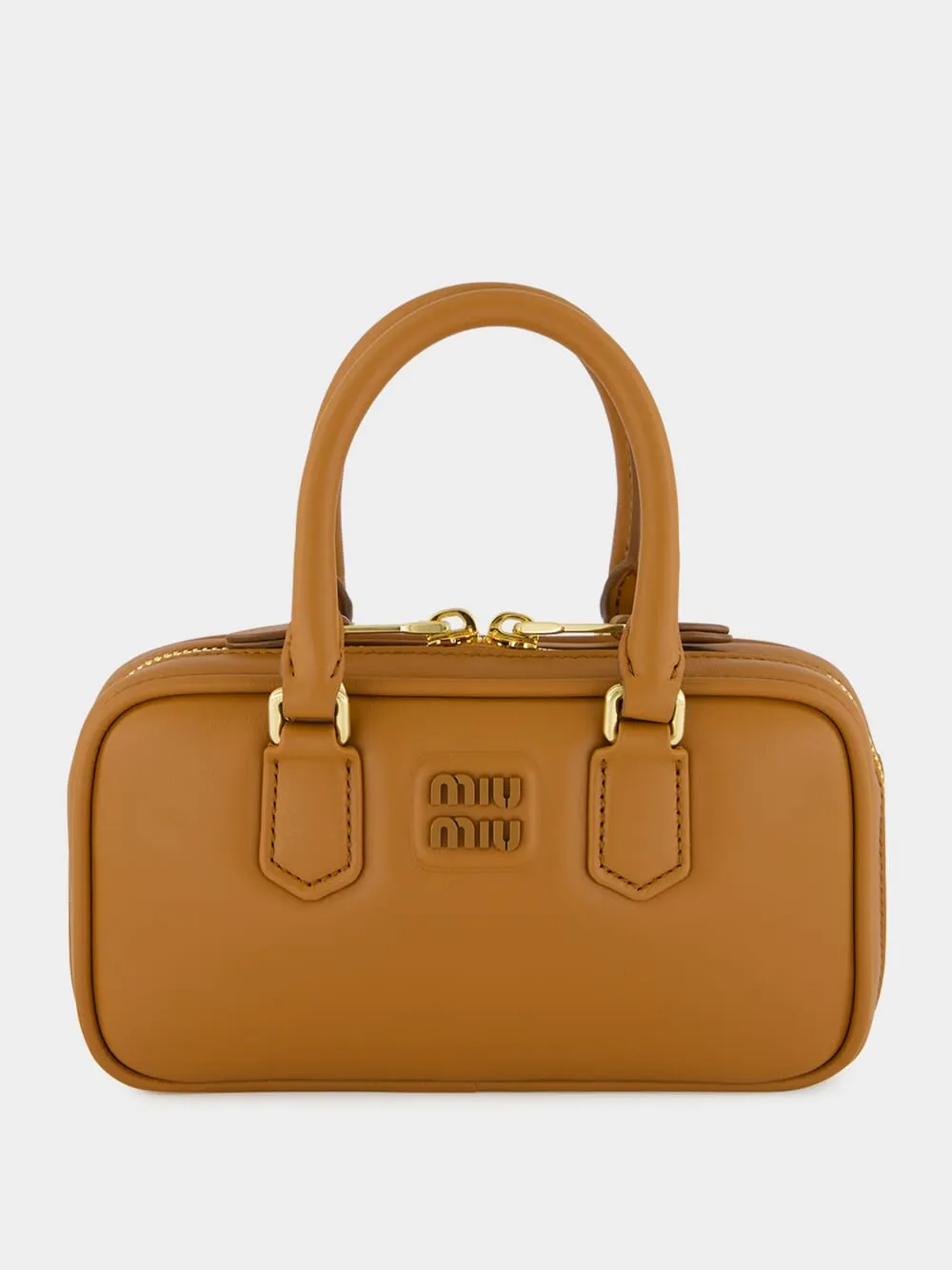 Cognac Brown Arcadie Leather Mini Bag sold by Fashion Clinic