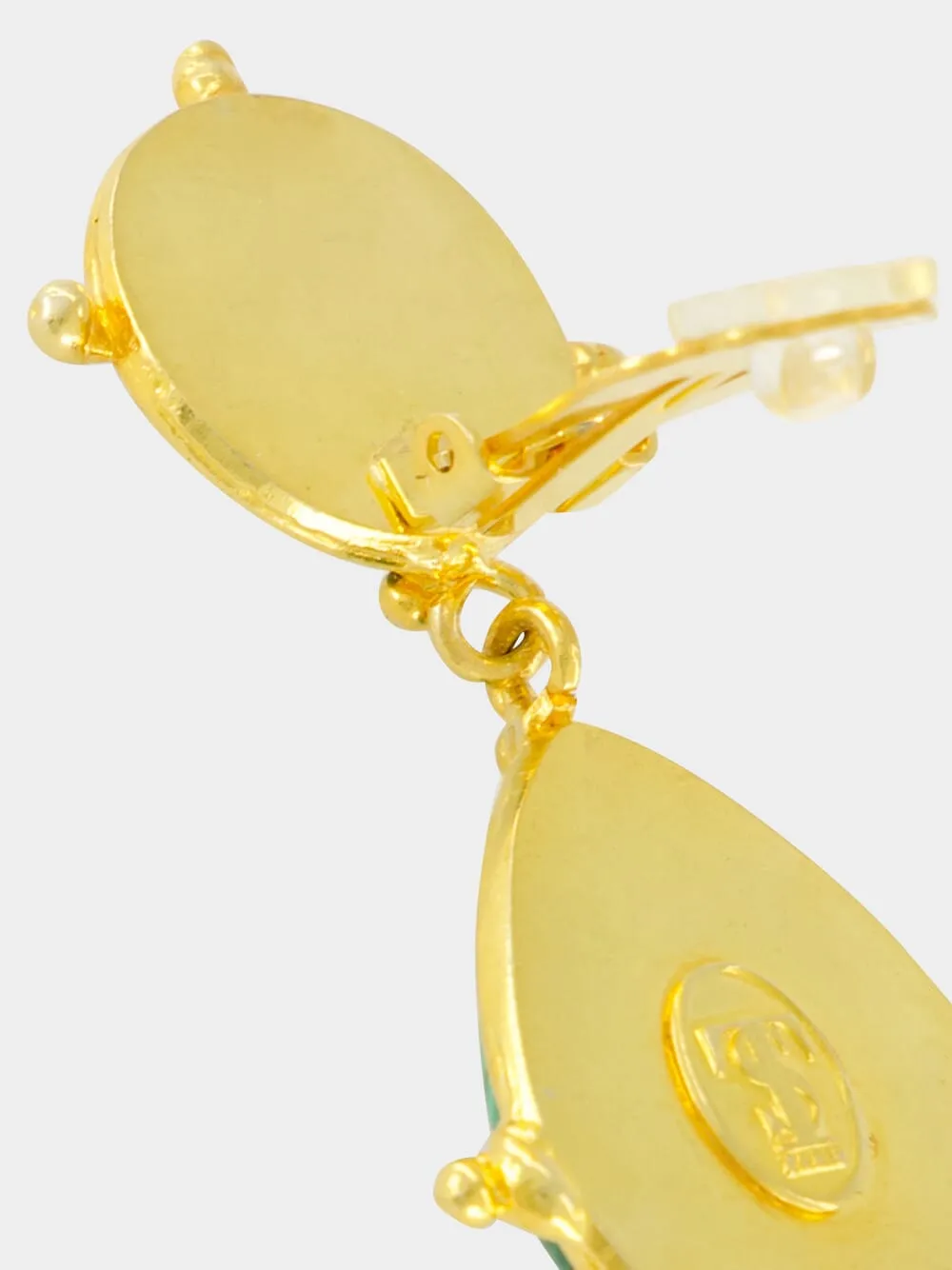 Malachite Two-Stone Drop Earrings sold by Fashion Clinic product image thumbnail 3