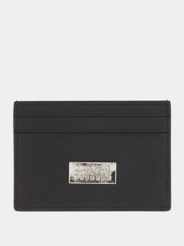 Black Leather Numeric Card Holder sold by Fashion Clinic