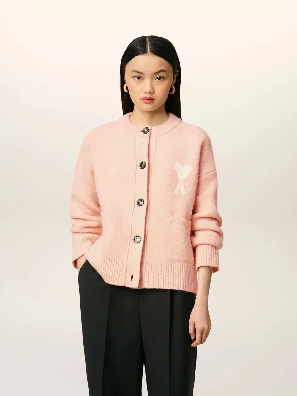 Powder Pink Alpaca Ami De Coeur Cardigan sold by Fashion Clinic product image thumbnail 2