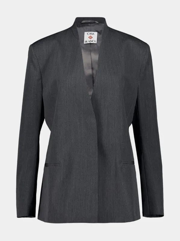 Grey Tailored Wool Blazer made by Casablanca