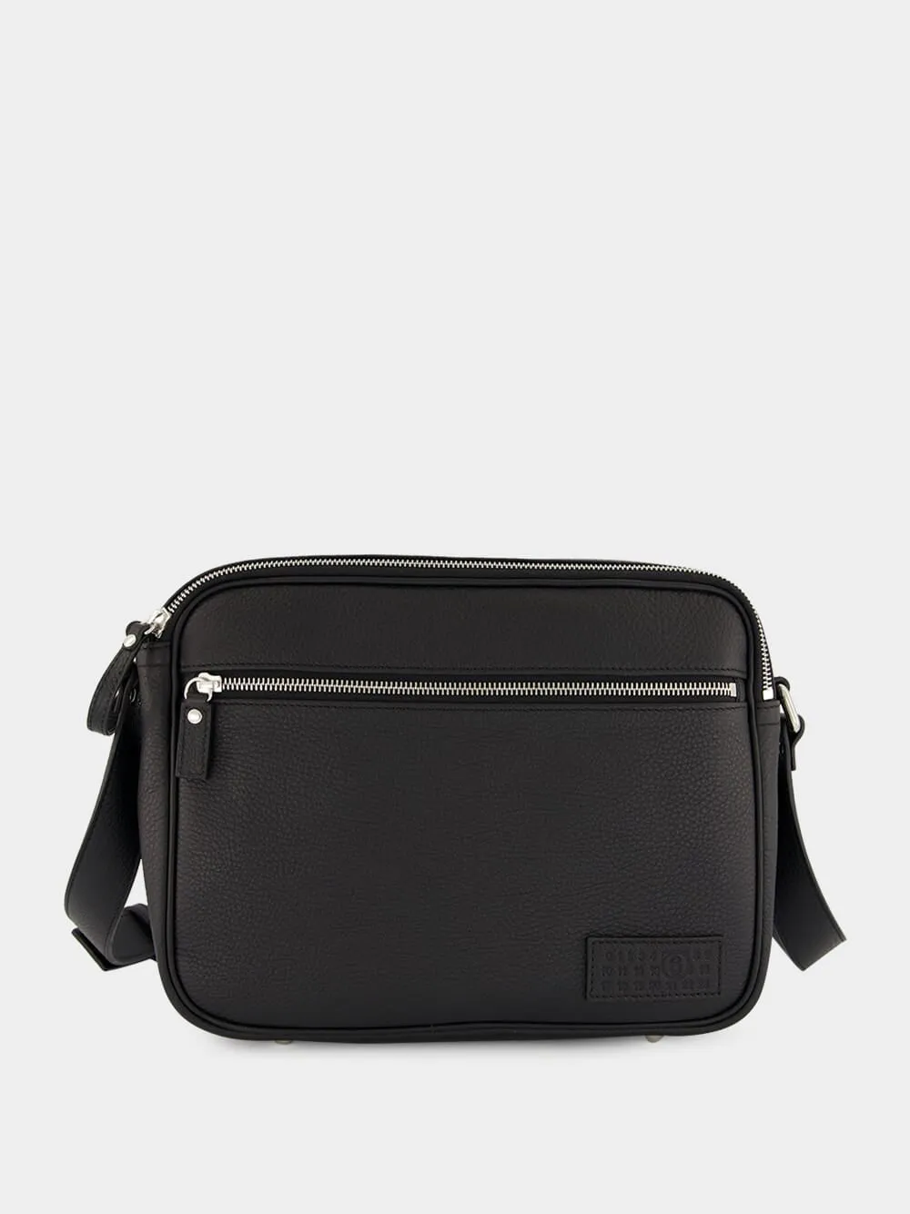 Black Leather Messenger Bag sold by Fashion Clinic