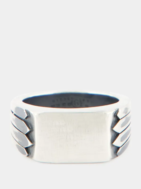 Brunito Minimal Logo Ring sold by Fashion Clinic