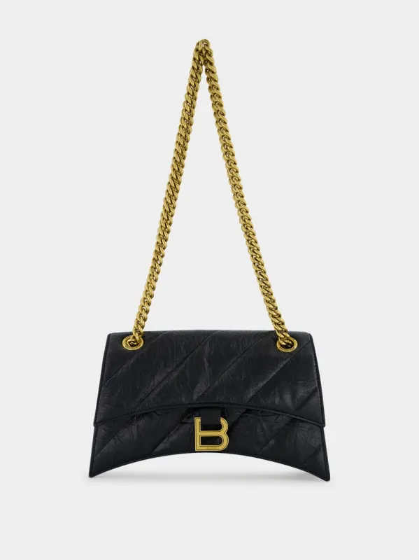 Black Crush Quilted Small Shoulder Bag sold by Fashion Clinic
