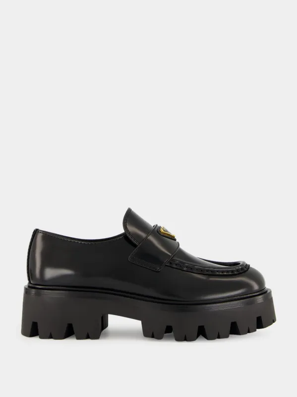Black Brushed Leather Loafers sold by Fashion Clinic