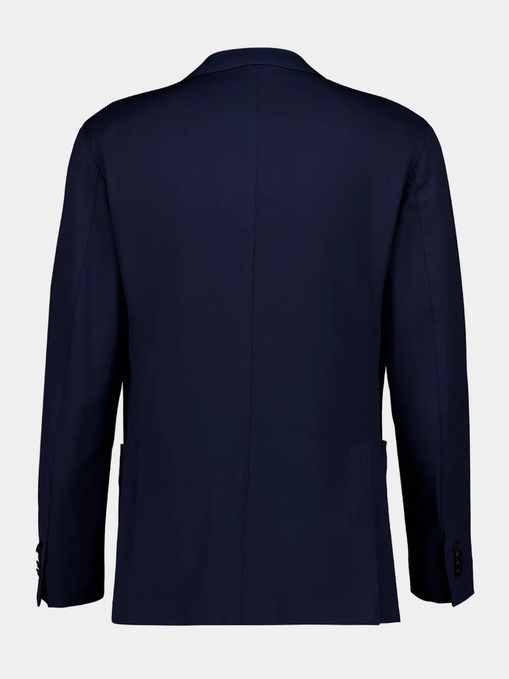 Navy Blue Virgin Wool 2-Button Suit sold by Fashion Clinic product image thumbnail 3