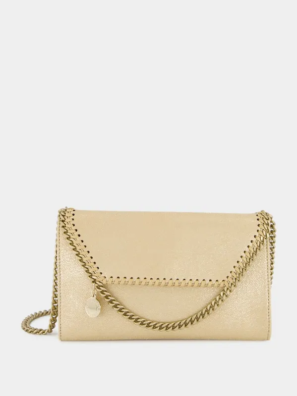 Gold Falabella Crossbody Wallet sold by Fashion Clinic