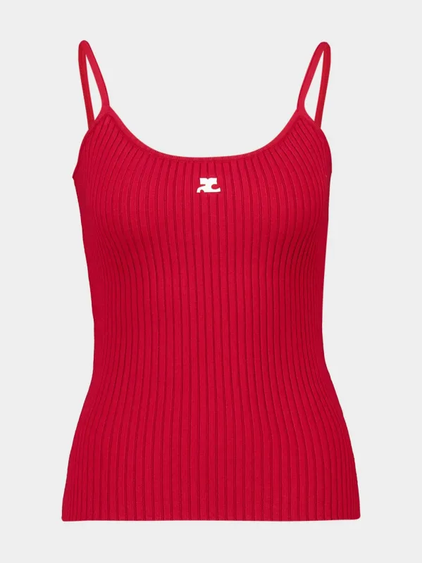 Red Reedition Rib Knit Tank Top sold by Fashion Clinic