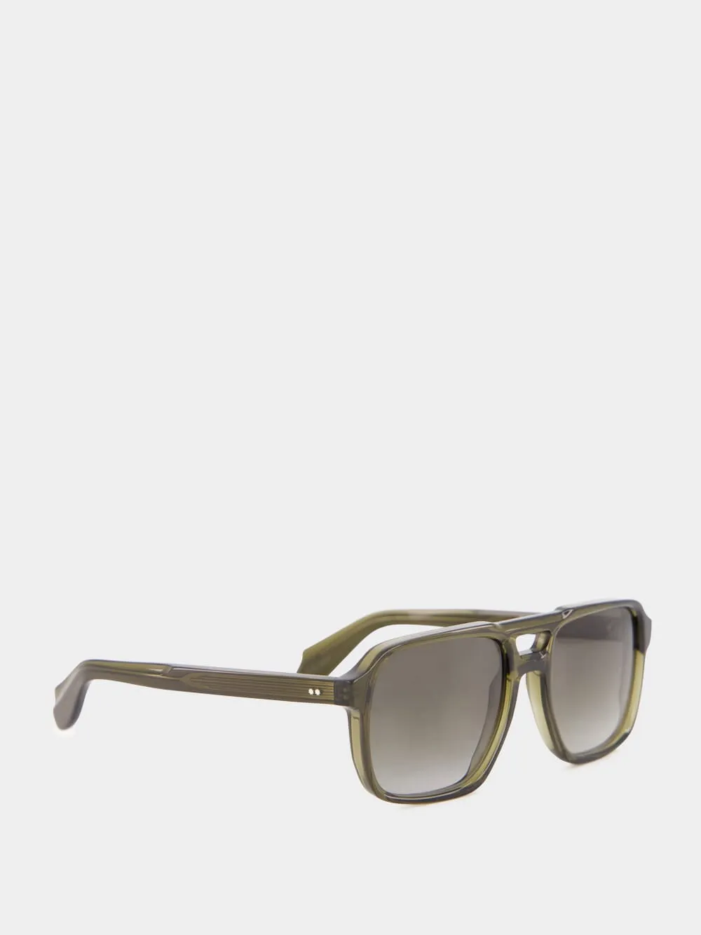 Olive Green Aviator Sunglasses sold by Fashion Clinic product image thumbnail 2
