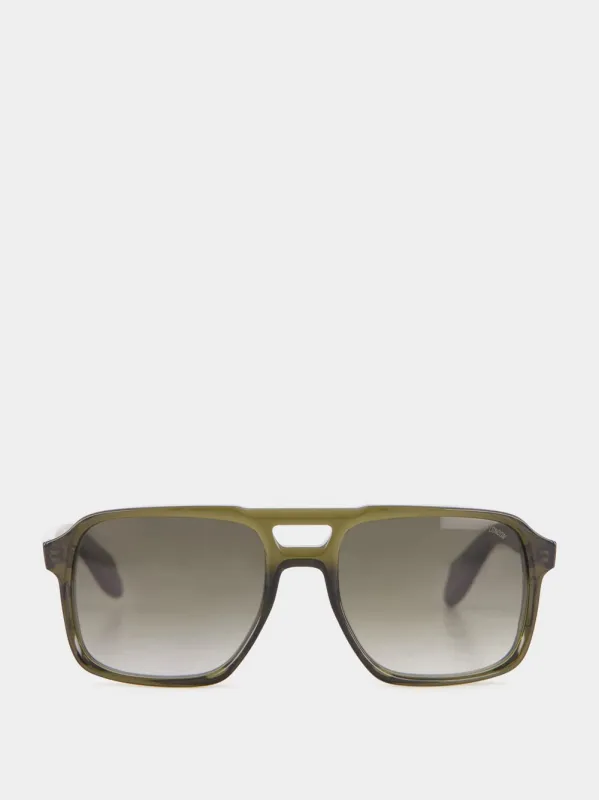 Olive Green Aviator Sunglasses sold by Fashion Clinic